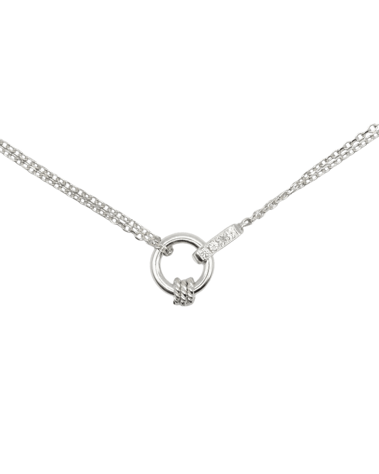 COLLIER LASSO - Argent, Saphirs