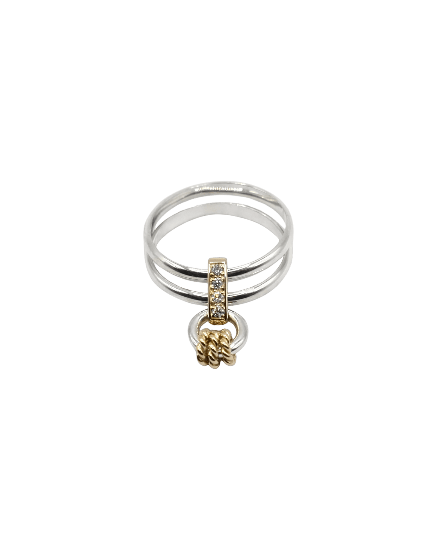 BAGUE SEDONA - Or jaune, Argent, Diamants