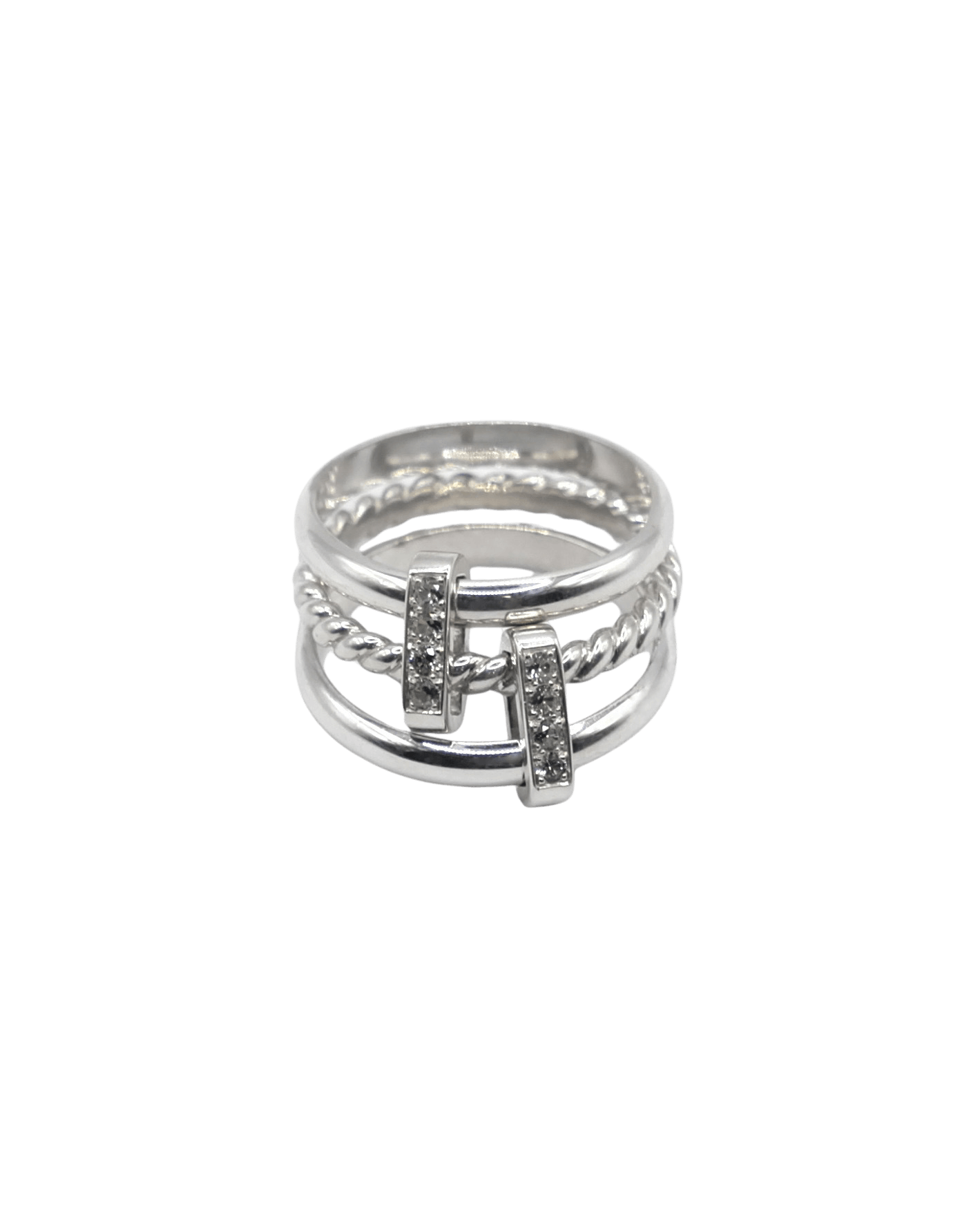 BAGUE LASSO - Argent, Saphirs