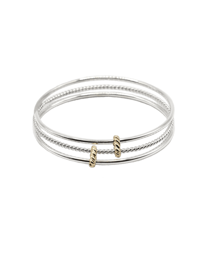 BRACELET LASSO - Or jaune, Argent