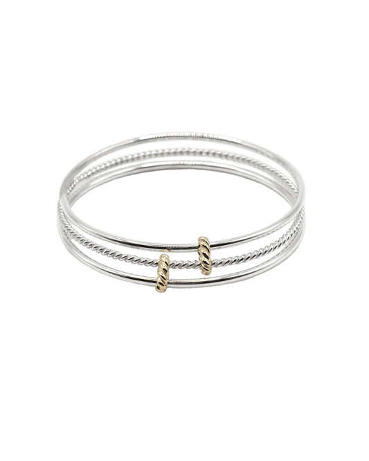 BRACELET LASSO - Or jaune, Argent