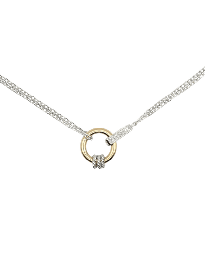 COLLIER LASSO - Or jaune, Argent, Diamants