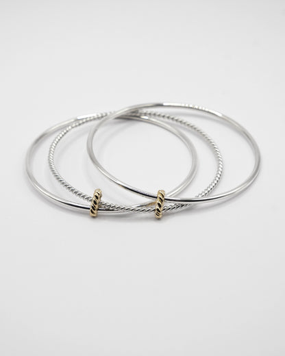 BRACELET LASSO - Or jaune, Argent